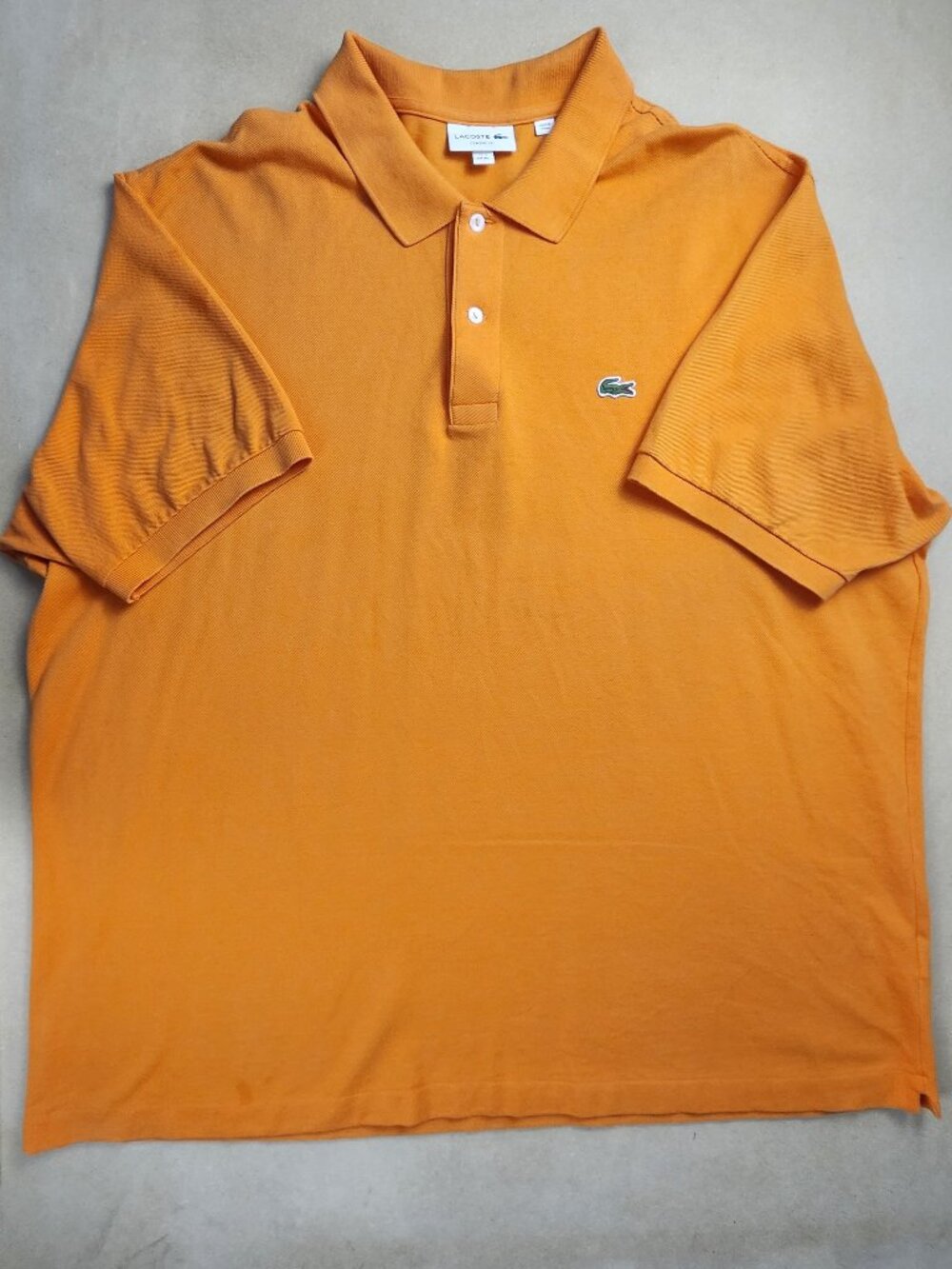 Lacoste L1212 Classic Fit Polo Men’s 4XL / 9 Orange Cotton Piqué Croc Logo